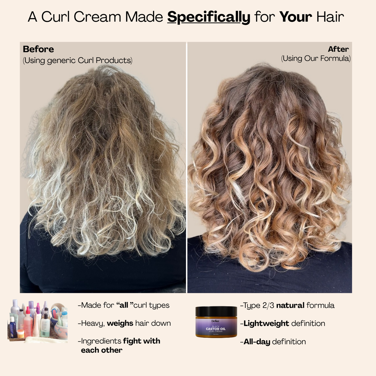 DefineCurls Black Castor Oil Curl Cream